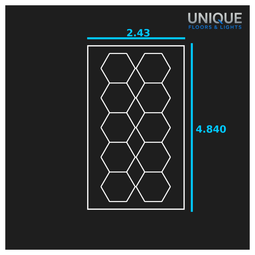 10 Hexagon & Border LED Lighting Kit - Fully Dimmable - Free Delivery