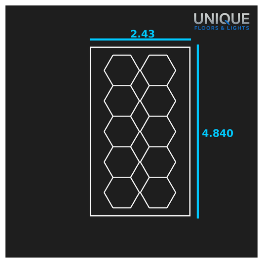 10 Hexagon & Border LED Lighting Kit - Fully Dimmable - Free Delivery
