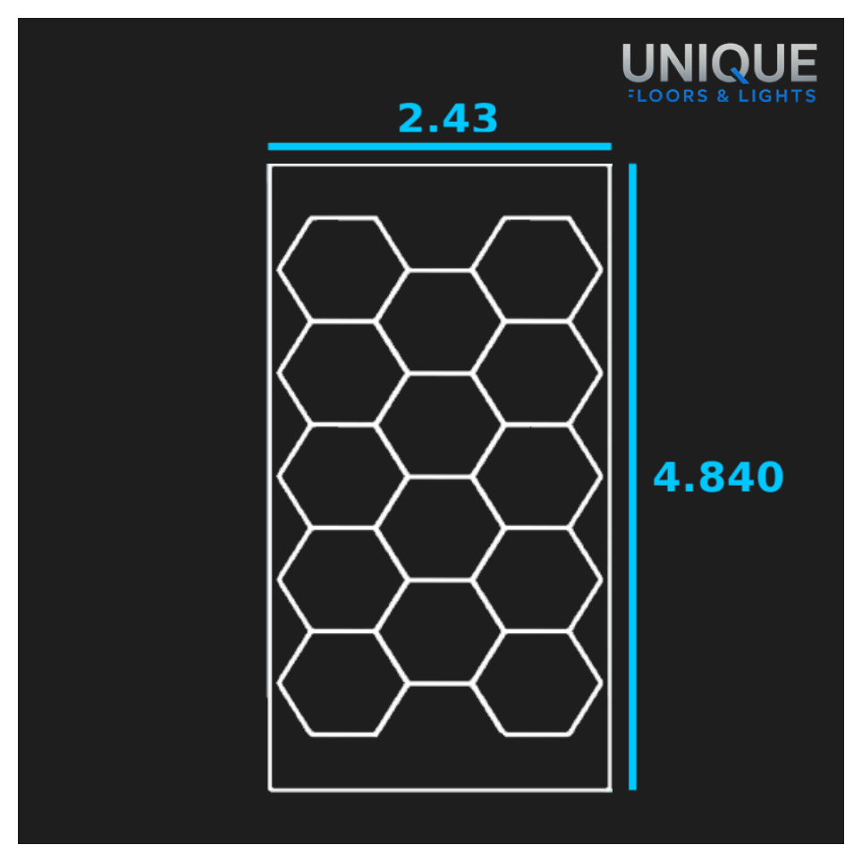 14 Hexagon & Border LED Lighting Kit - Fully Dimmable - Free Delivery