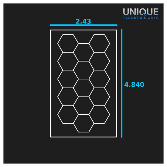 15 Hexagon & Border LED Lighting Kit - Fully Dimmable - Free Delivery