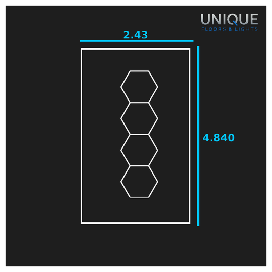 4 Hexagon Border LED Lighting Kit - Fully Dimmable - Free Delivery