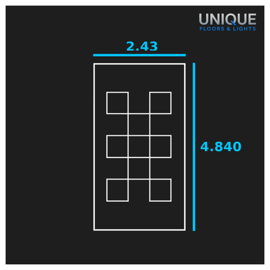 8 Square LED Lighting Kit with Border - Fully Dimmable - Free Delivery