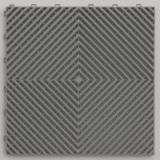 Standard Interlocking Garage Floor Tile - gray – 40cm x 40cm (1.8cm Thick)
