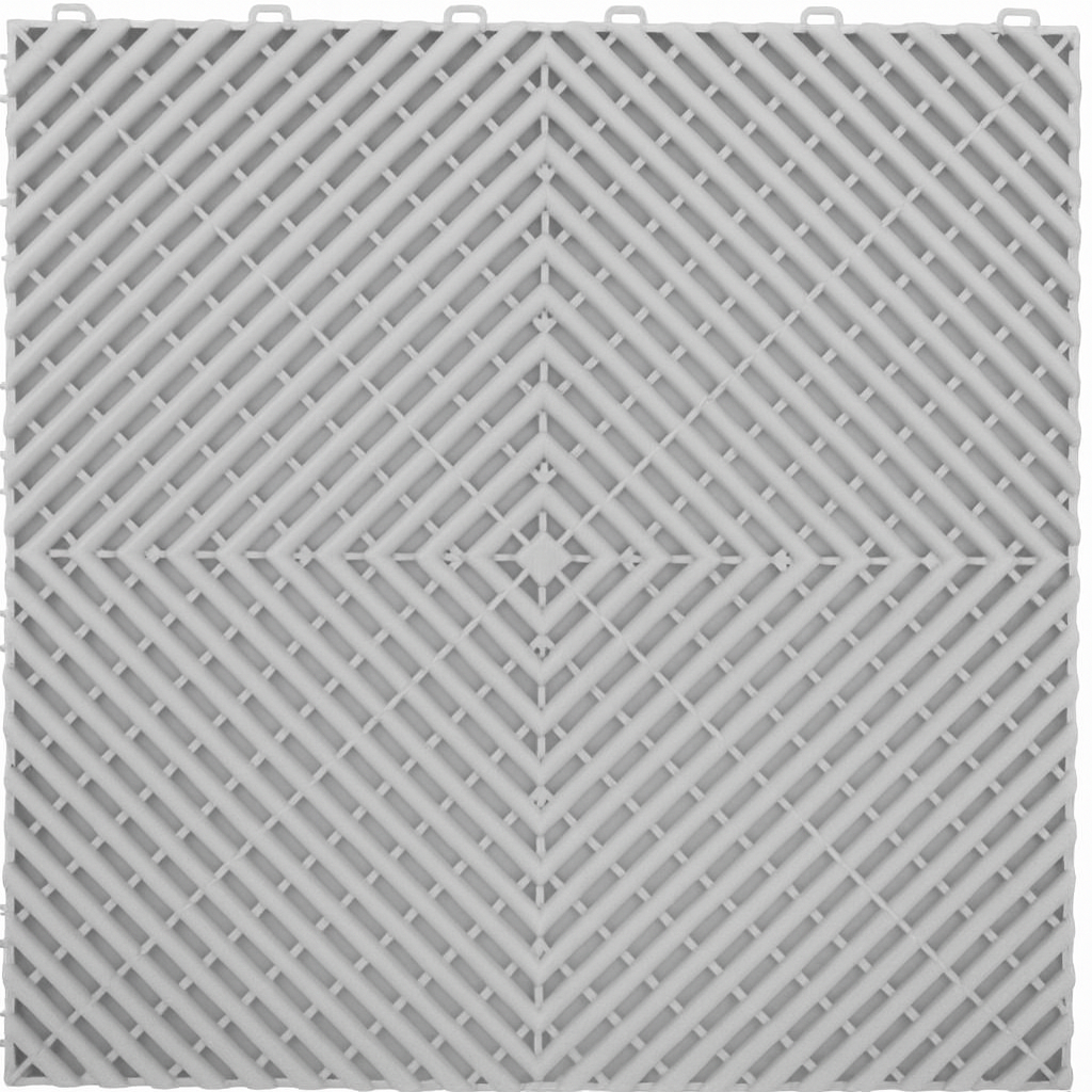 Standard Interlocking Garage Floor Tile - light gray – 40cm x 40cm (1.8cm Thick)