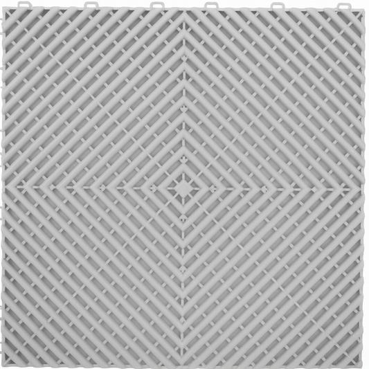 Standard Interlocking Garage Floor Tile - light gray – 40cm x 40cm (1.8cm Thick)