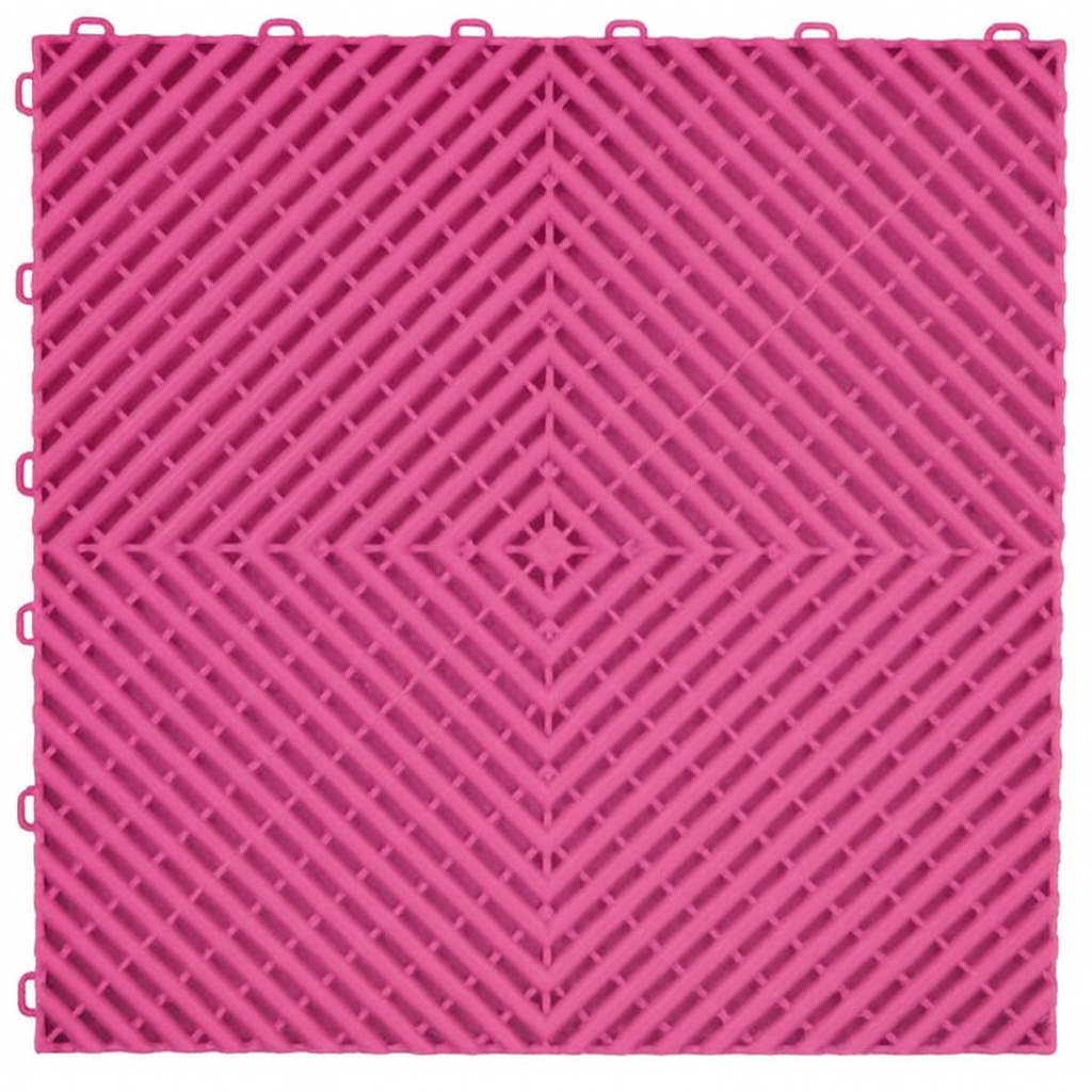 Standard Interlocking Garage Floor Tile - Pink – 40cm x 40cm (1.8cm Thick)