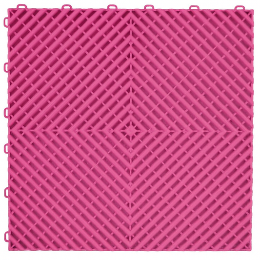 Standard Interlocking Garage Floor Tile - Pink – 40cm x 40cm (1.8cm Thick)