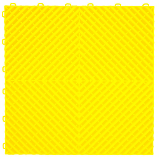 Standard Interlocking Garage Floor Tile - Yellow – 40cm x 40cm (1.8cm Thick)