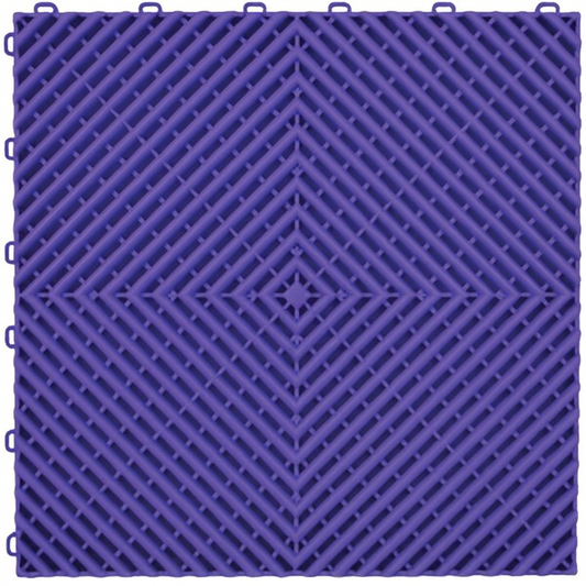 Standard Interlocking Garage Floor Tile - Purple – 40cm x 40cm (1.8cm Thick)