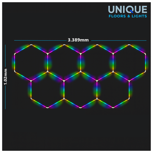 7 Hex RGB LED Lighting Kit - Fully Dimmable - Free Delivery