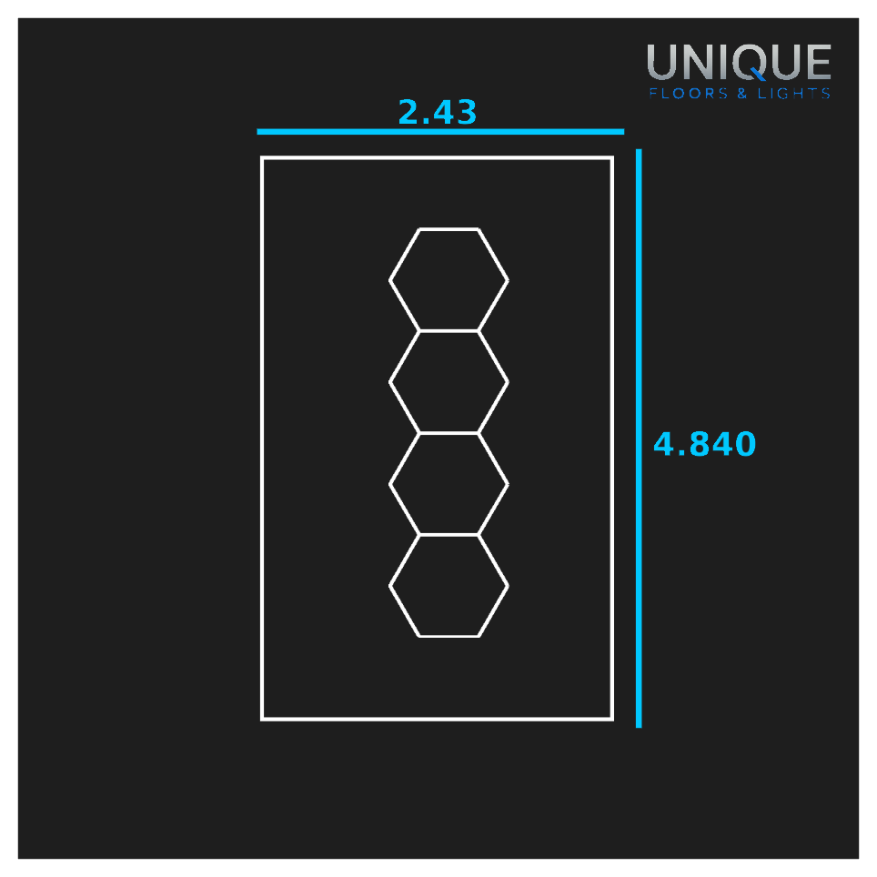 4 Hexagon Border LED Lighting Kit - Fully Dimmable - Free Delivery