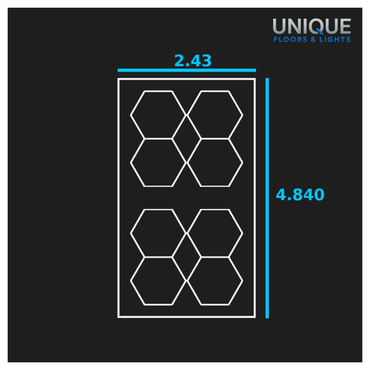 8 Hexagon 2-Block Border LED Lighting Kit - Fully Dimmable - Free Delivery