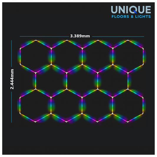 11 Hex RGB LED Lighting Kit - Fully Dimmable - Free Delivery